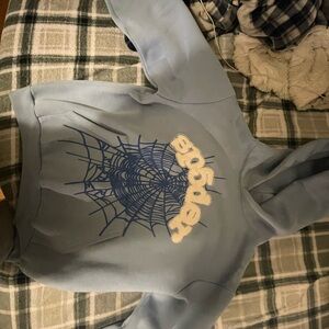 Sky blue spider hoodie real
